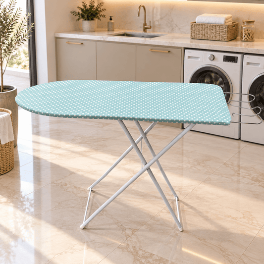 Vileda Star Foldable Ironing Board with Iron Rest – 120 × 38 cm – Turquoise - Al Thahani Furniture