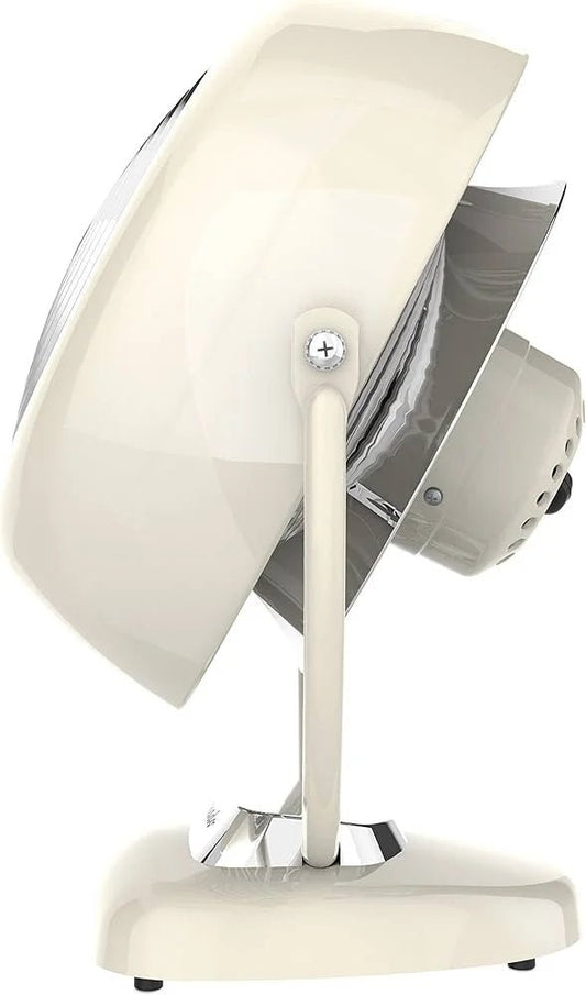 Vornado VFAN Sr. Vintage White Floor Fan | Signature Vortex Air Circulation | 3‑Speed Manual | Adjustable Tilt Head - althahanifurniture