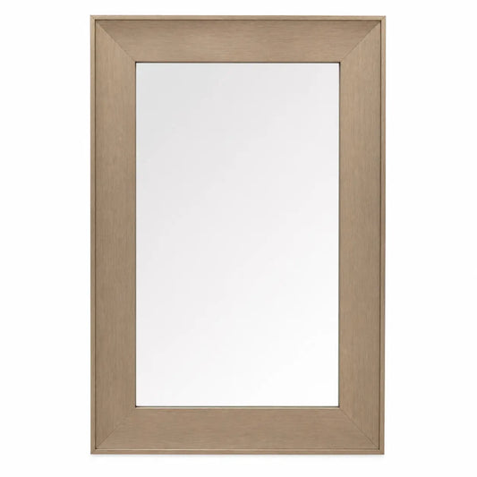 Wall Mirror | Weathered Oak Wood Frame, 90x60 cm - used 2 months - Al Thahani Furniture