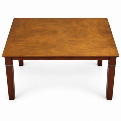 Walnut Finish 4-Seater Dining Table – 120 × 75 × 75 cm - Al Thahani Furniture