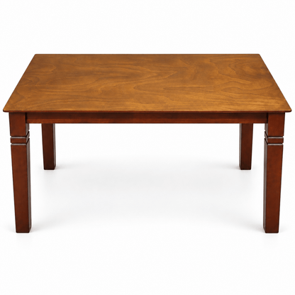 Walnut Finish 4-Seater Dining Table – 120 × 75 × 75 cm - Al Thahani Furniture