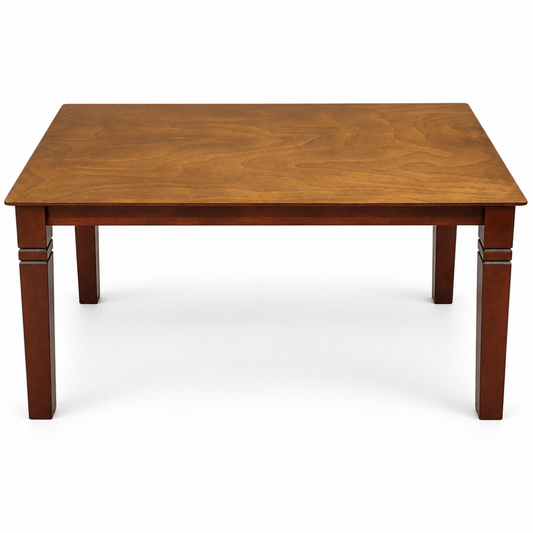 Walnut Finish 4-Seater Dining Table – 120 × 75 × 75 cm - Al Thahani Furniture