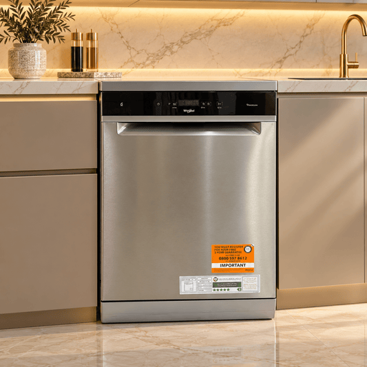 Whirlpool WFC 3C33 PF X UK 14-Place Freestanding Dishwasher – Stainless Steel - Al Thahani Furniture