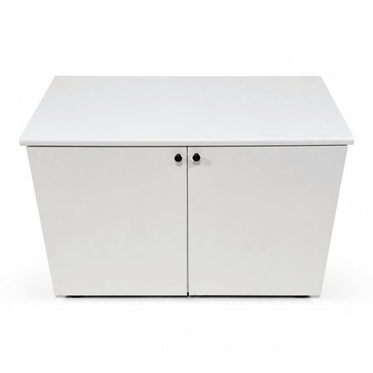 White 2-Door Storage Cabinet / Sideboard – 123 × 64 × 90 cm - Al Thahani Furniture