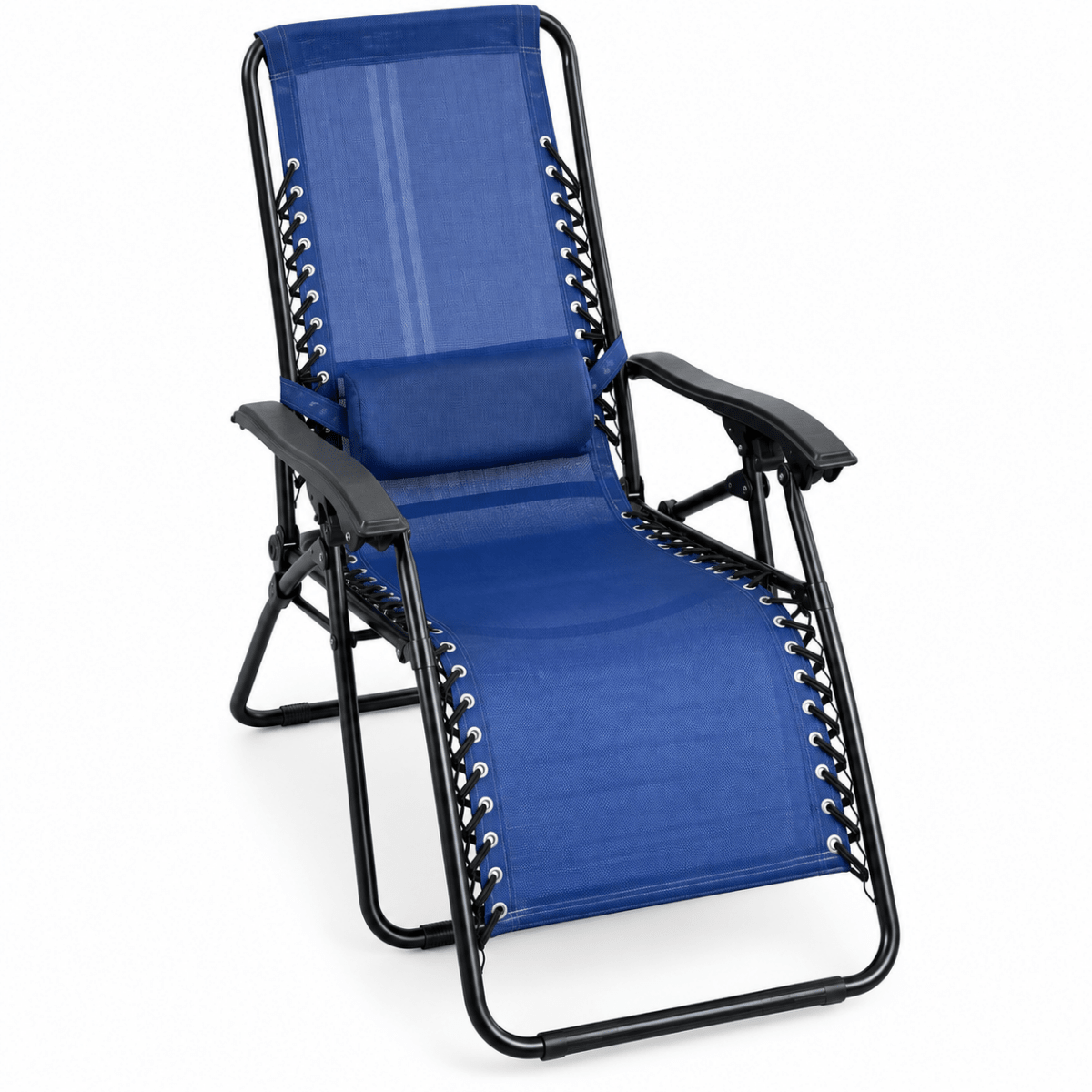 Zero Gravity Folding Recliner Lounge Chair – Blue & Black - Al Thahani Furniture